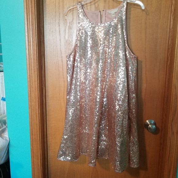 LC Lauren Conrad | Dresses | Gold Sequin Dress | Poshmark